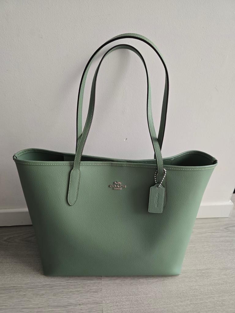 Coach Shopper Tote Tas - Zo goed als nieuw, Ophalen of Verzenden, Zo goed als nieuw, Groen, Shopper