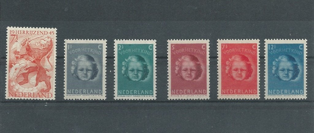 Nederland, Complete Jaargang 1945, Postfris., Verzenden, Na 1940, Postfris
