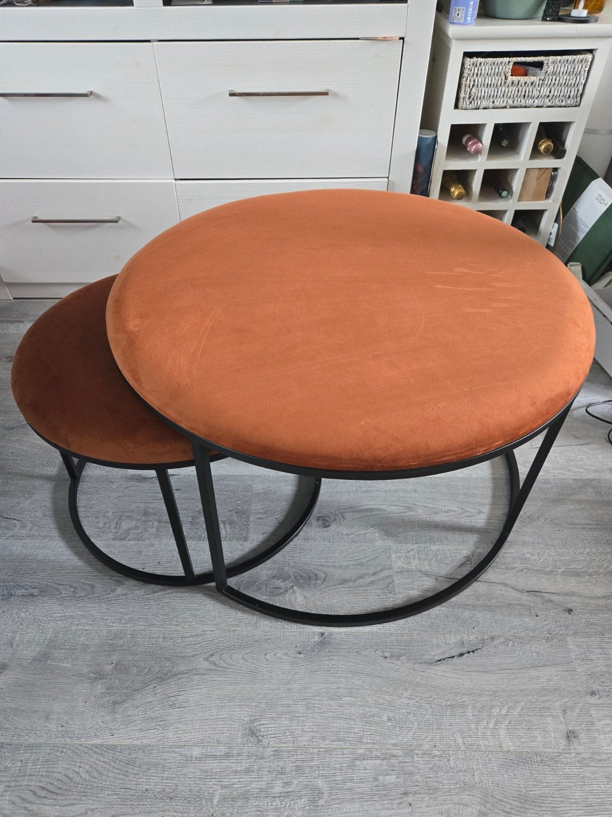Salontafel set, Ophalen, 50 tot 100 cm, Rond, 50 tot 100 cm