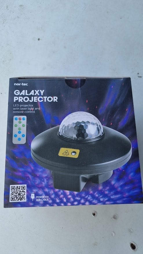Nor-Tec Galaxy Projector met Laserlicht en Afstandsbediening, Ophalen of Verzenden, Zo goed als nieuw, Licht, Kleur