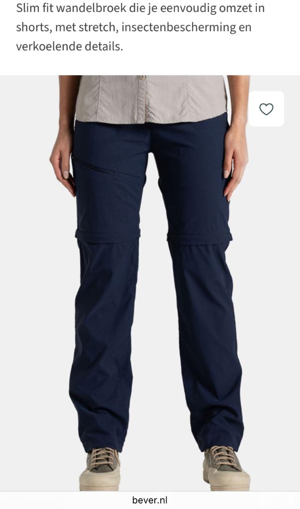 Craghoppers  NosiLife Pro Convertible III Afritsbroek Mt 32, Craghoppers, Blauw, Ophalen of Verzenden, Zo goed als nieuw