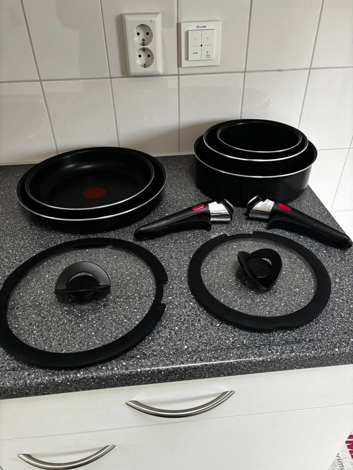 Tefal pannenset, Ophalen, Gebruikt, Rvs, Pannenset
