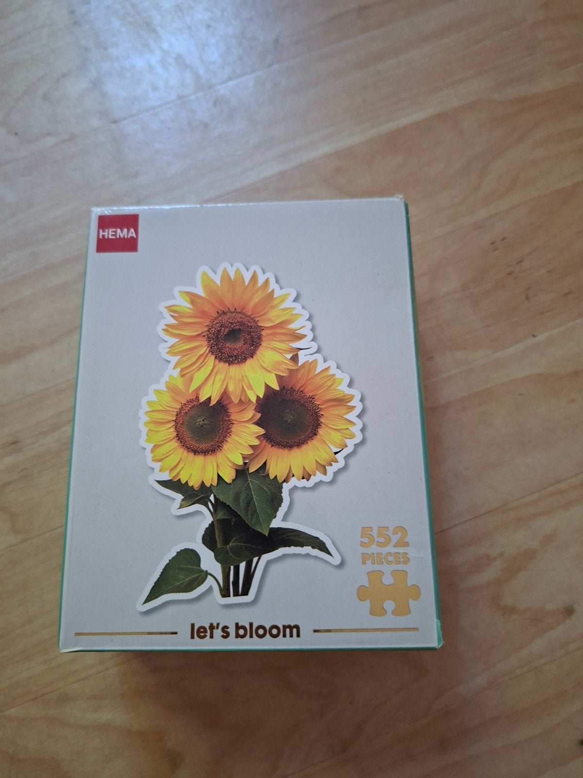Hema Let's Bloom Zonnebloem Puzzel 552 Stukjes, Ophalen of Verzenden, 500 t/m 1500 stukjes, Zo goed als nieuw, Legpuzzel
