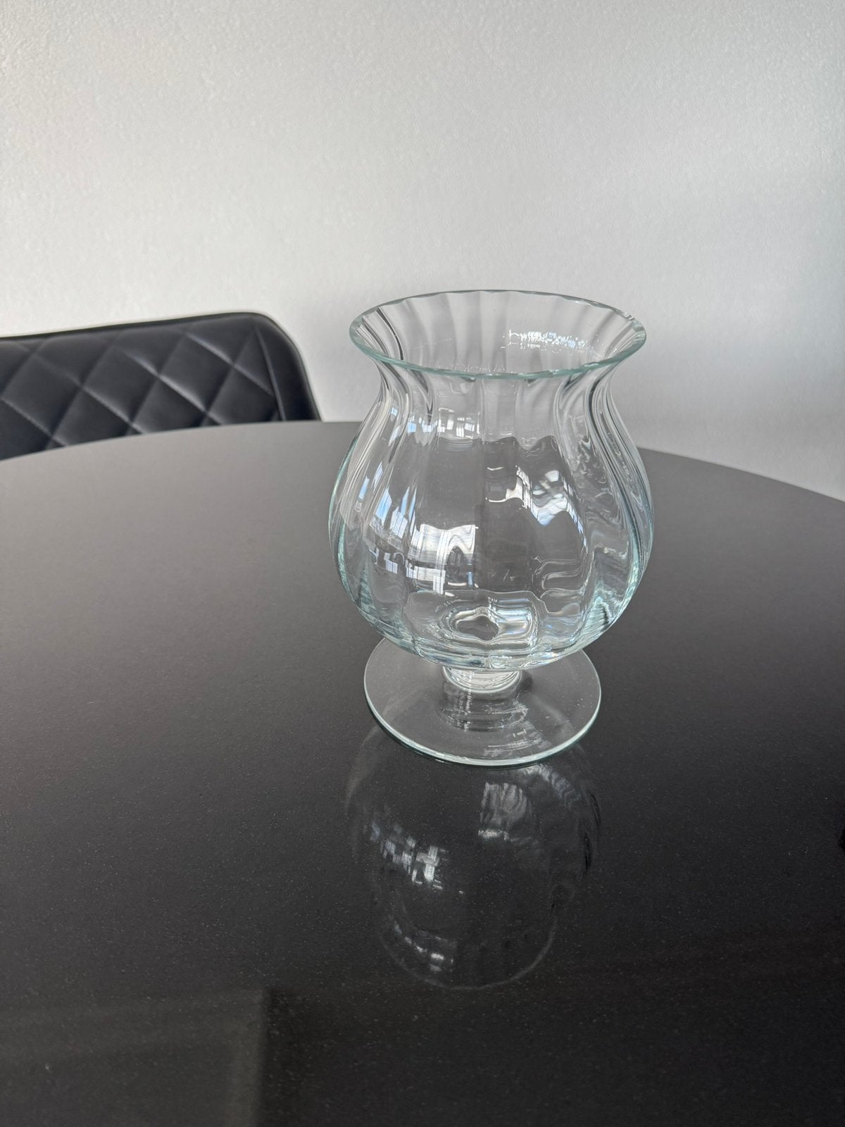 Glazen vaas. 19 Cm., Ophalen of Verzenden, Zo goed als nieuw, 19 cm