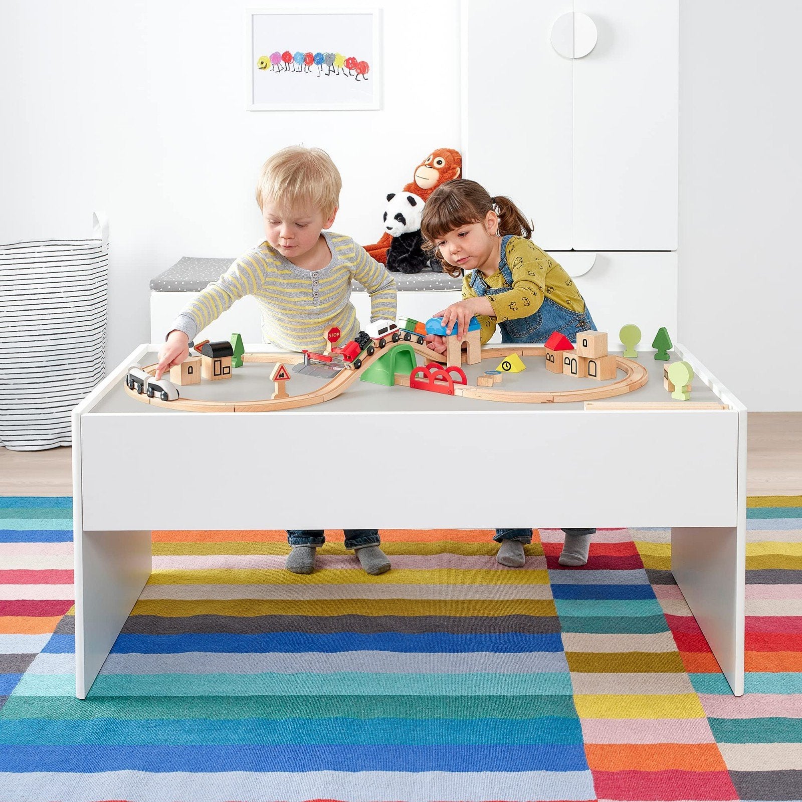 IKEA DUNDRA Activiteitentafel met opbergruimte, Ophalen, Zo goed als nieuw, Tafel(s)