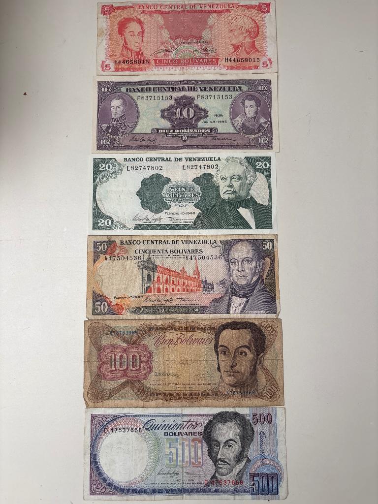 Biljet Bolivares Venezuela 5-10-20-50-100-500, Ophalen of Verzenden, Zuid-Amerika, Setje