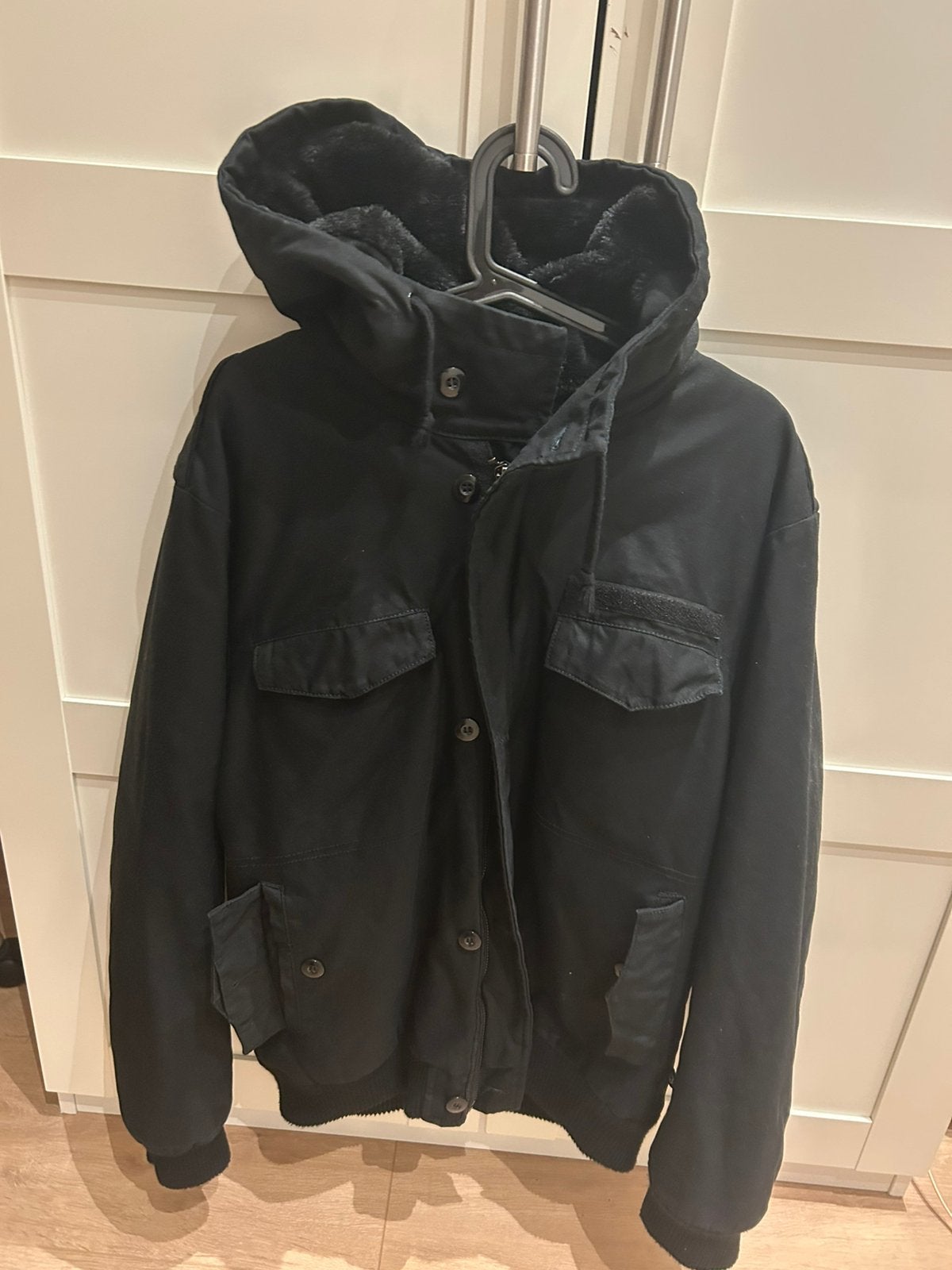 ZARA Winterjas Heren – Gevoerd met Fleece – Zwart – XL, Ophalen of Verzenden, Nieuw, Maat 56/58 (XL), Zwart