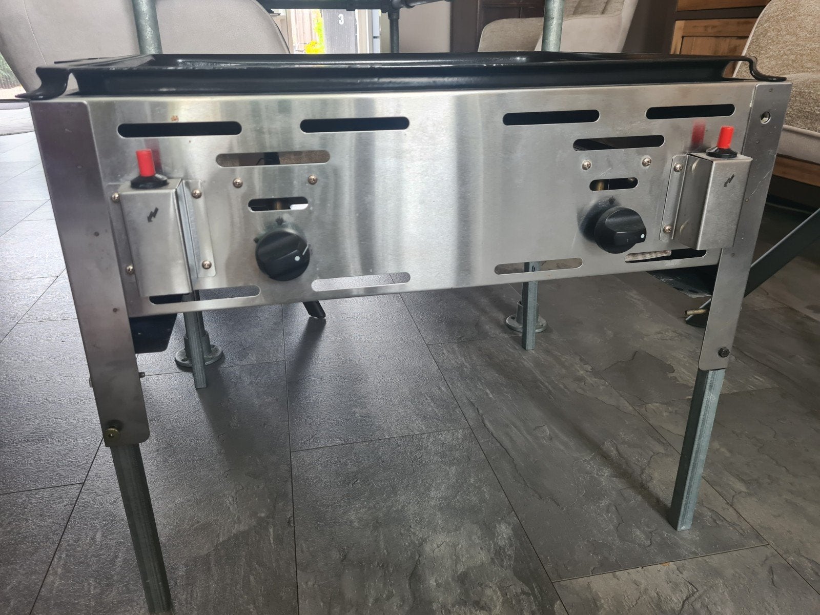 Hendi gas BBQ met bakplaat - zo goed als nieuw, Ophalen, Zo goed als nieuw, Hendi