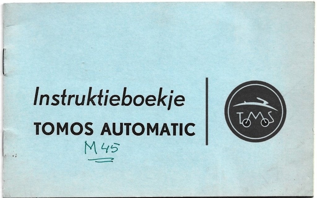 Tomos Automatic instructieboek handleiding, Verzenden, Zo goed als nieuw