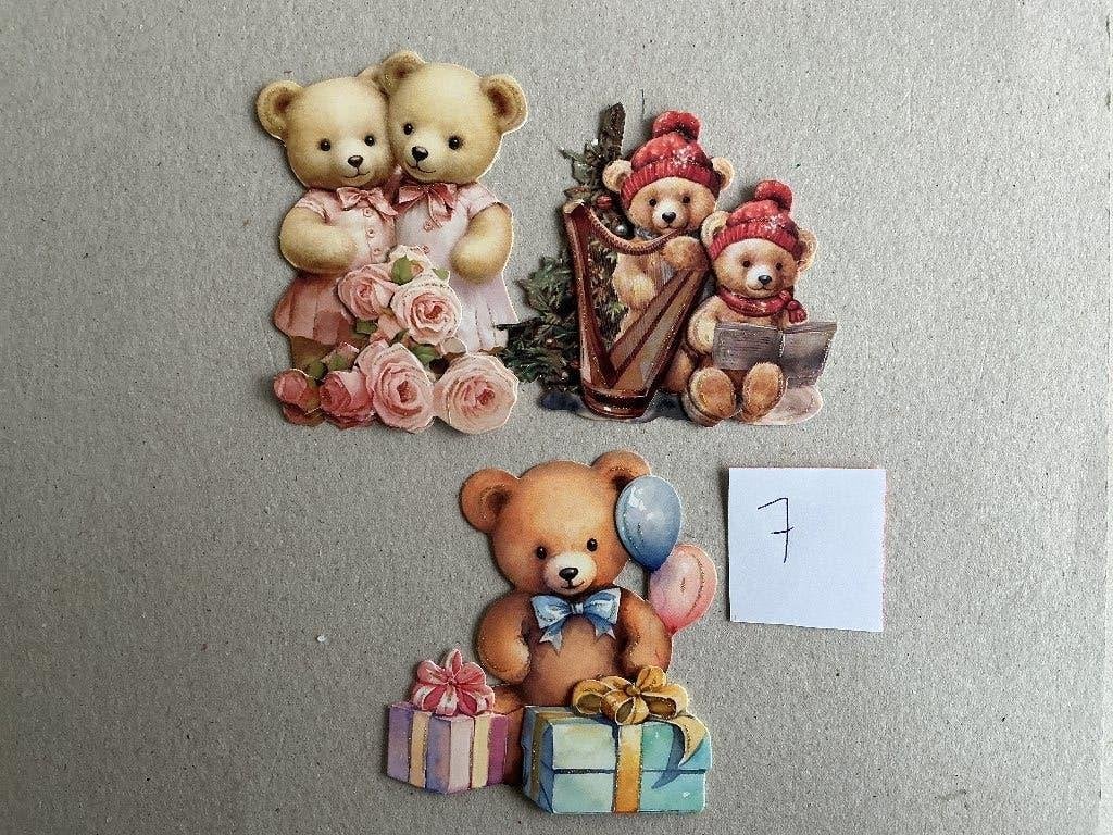 Setje 3 geplakte en geknipte 3D plaatjes (7), Ophalen of Verzenden, Nieuw, Overige thema's, Overige typen