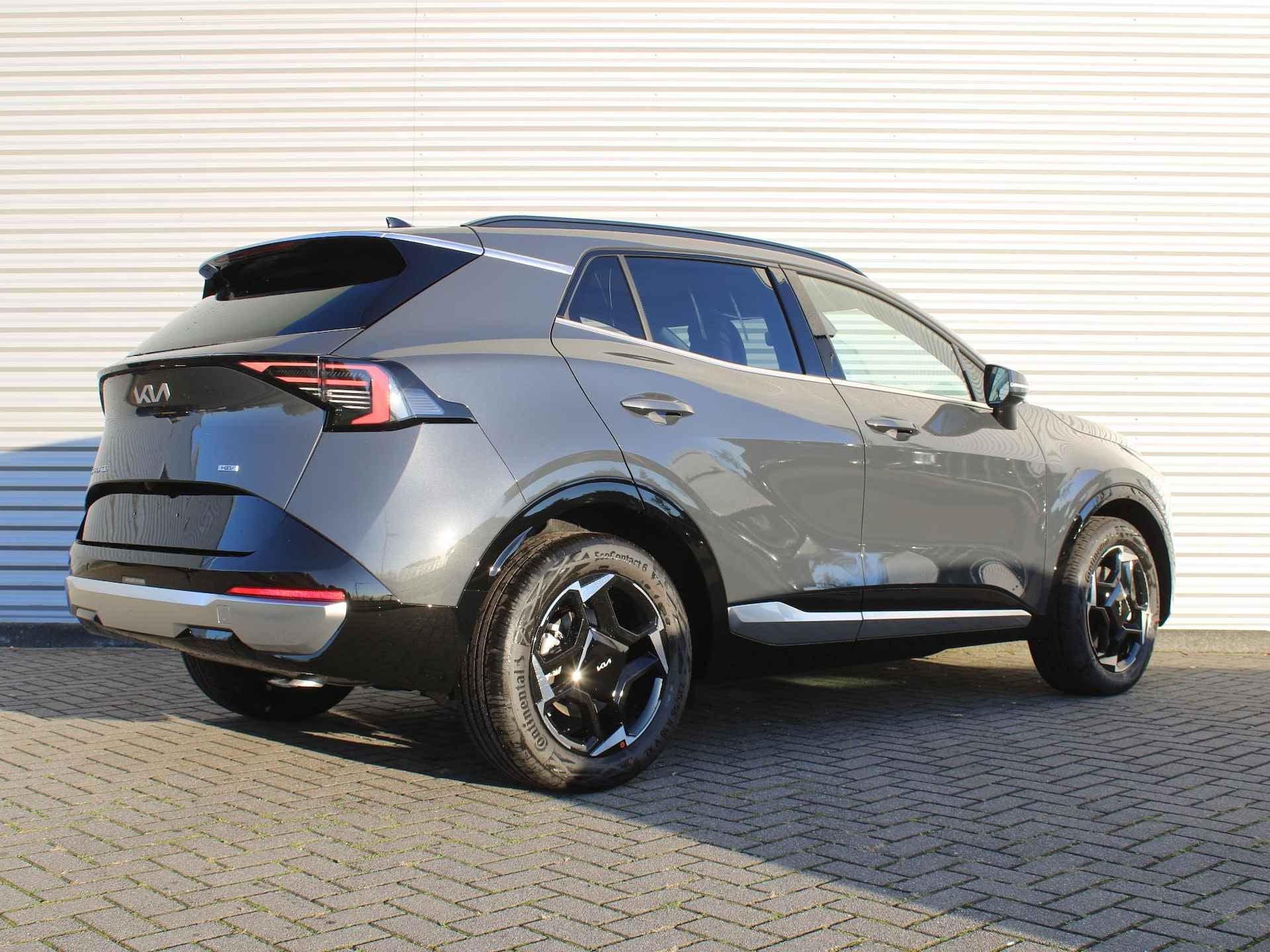 Kia Sportage 1.6 T-GDi Hybrid DynamicPlusLine (bj 2026), 12 maanden, Zwart, 4 cilinders, Leder en Stof