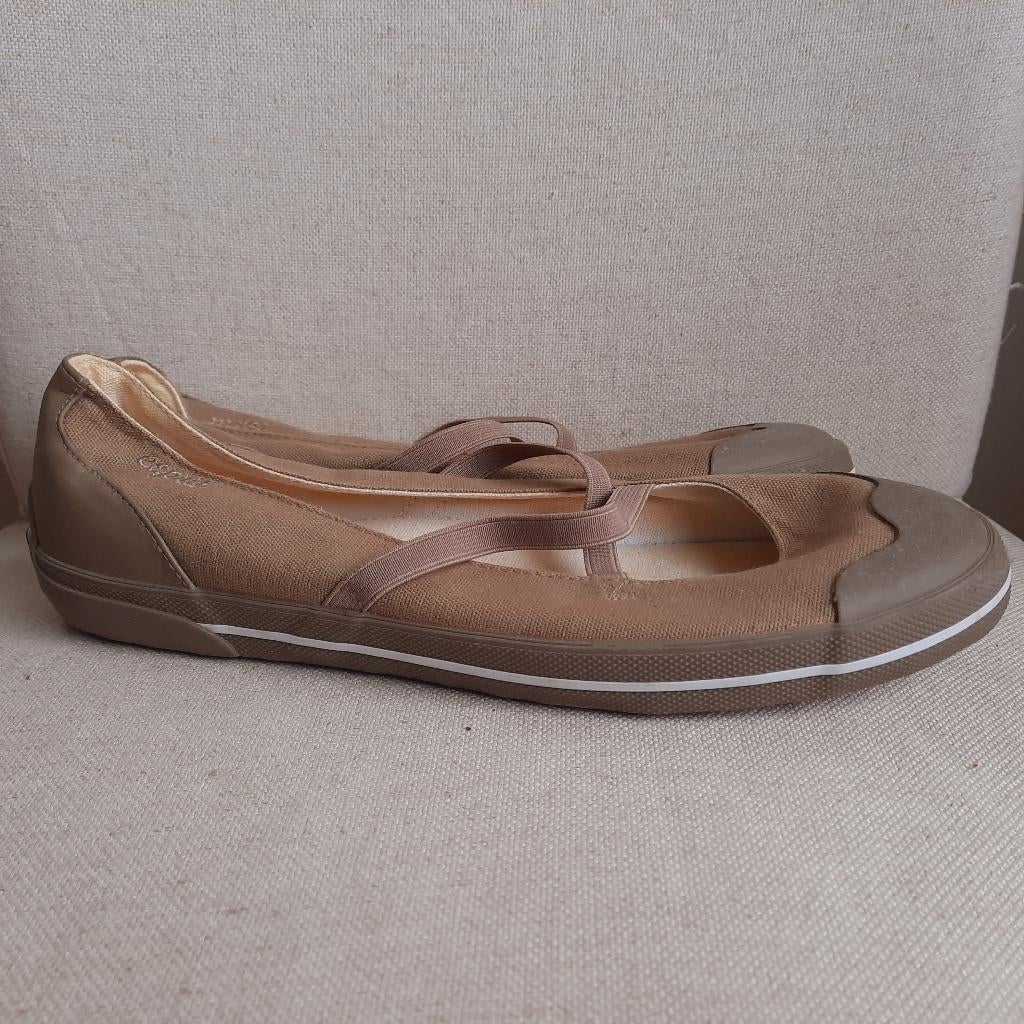 Esprit ballerina's taupe bruin canvas maat 42 - nieuw -, Bruin, Nieuw, Ophalen of Verzenden, Esprit