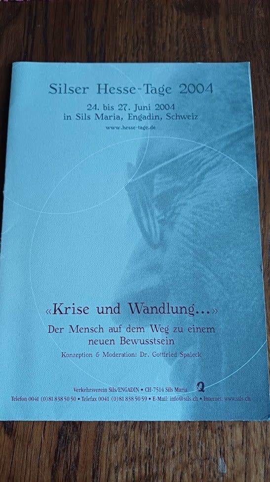 Hermann Hesse: bewustzijn-dagen 2004 / Sils Maria, Ophalen of Verzenden, Gelezen, Europa overig
