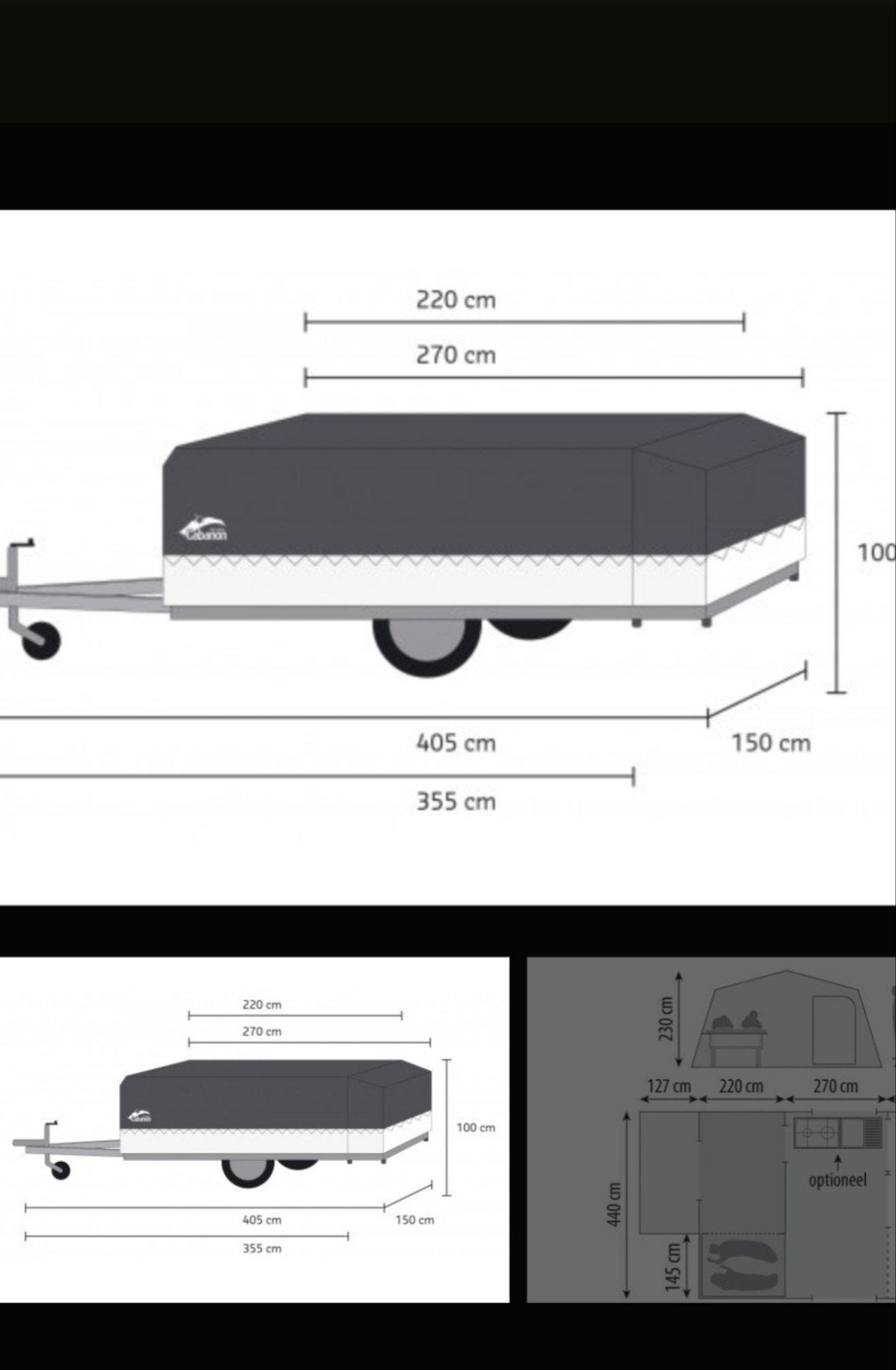 Cabanon Malawi 2.0 vouwwagen luxe panorama luifel, Ophalen, Zo goed als nieuw, Tot en met 5