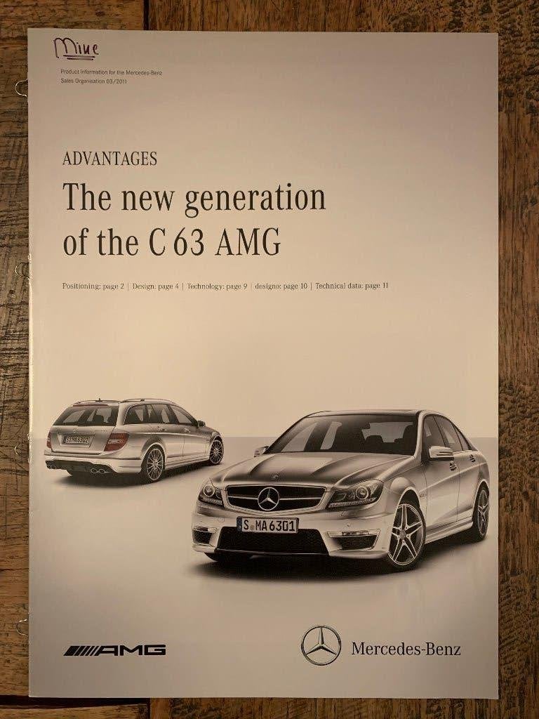Product info brochure Mercedes-Benz C63 W204 S204 2011, Zo goed als nieuw, Mercedes-Benz, Mercedes, Ophalen of Verzenden