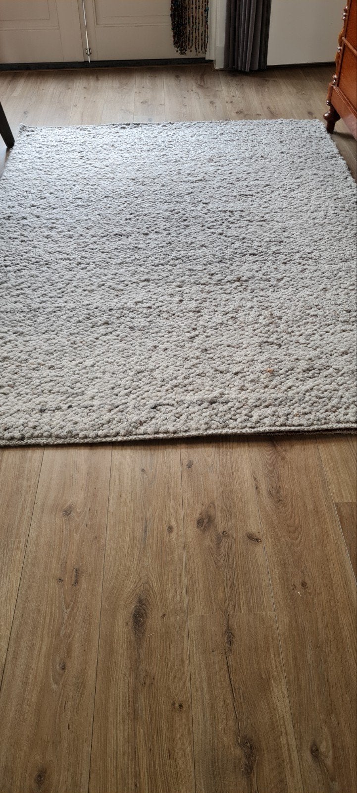 Vloerkleed, wol, ecru gemengd, 160x230, Ophalen, 150 tot 200 cm, 200 cm of meer, Beige