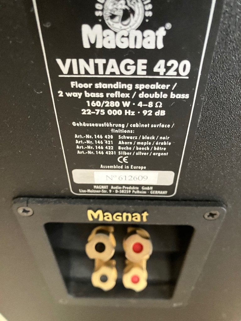 Magnat Vintage 420 Vloerstaande Luidsprekers - Set, Vloerstaande luidspreker, Gebruikt, Magnat, Basreflex