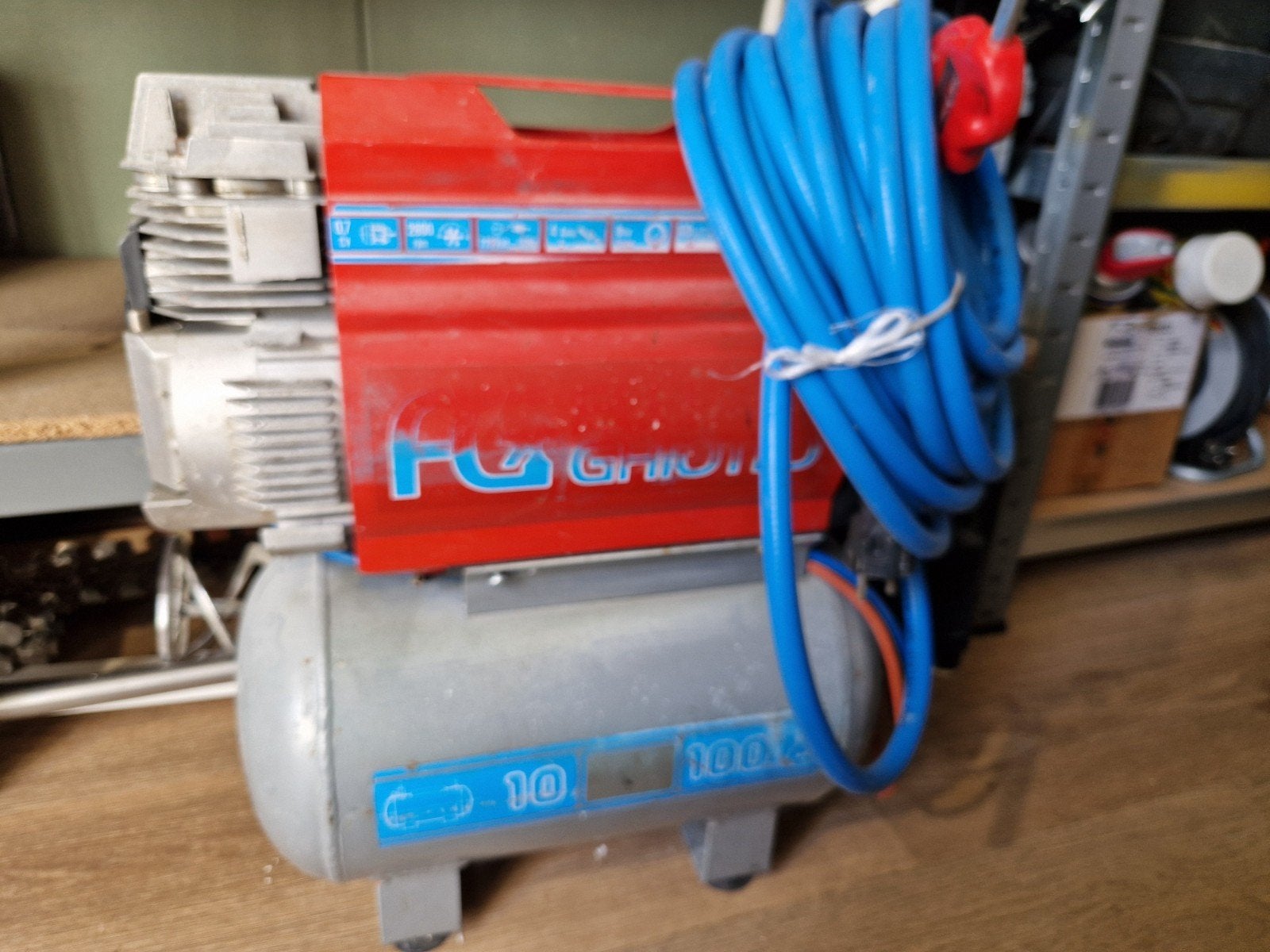 FG Fratelli Chiotto luchtcompressor 8 bar, 100 liter, Doe-het-zelf en Verbouw, Compressors, 100 liter of meer, Ophalen of Verzenden