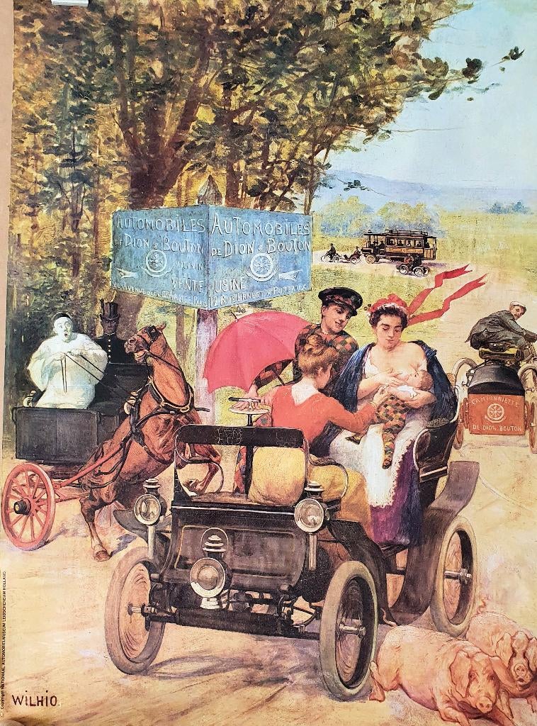 De Dion & Bouton, Museumposter, Rechthoekig Staand, Verzenden, Zo goed als nieuw, A1 t/m A3