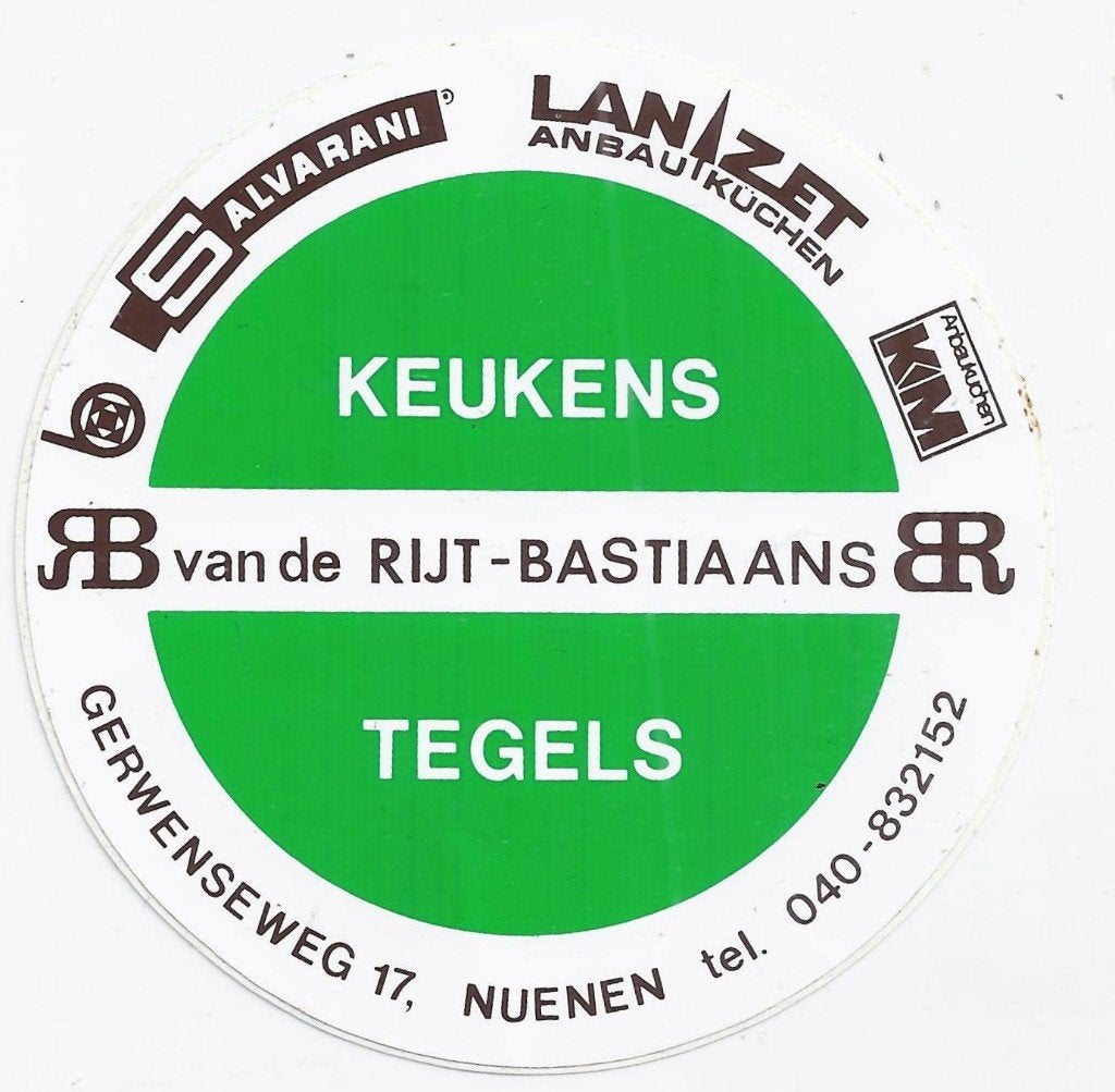 So182 sticker keukens b van de rijt bastiaans nuenen, Ophalen of Verzenden, Zo goed als nieuw, Dier en Natuur
