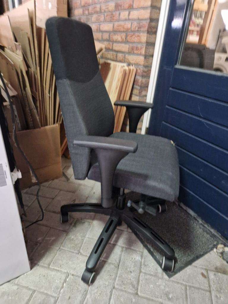Bureaustoel verstelbaar, Huis en Inrichting, Bureaustoelen, Gebruikt, Bureaustoel, Grijs, Ophalen