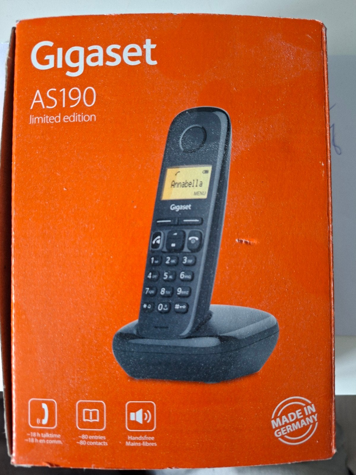 Gigaset AS190 Limited Edition DECT telefoon, Ophalen, Zo goed als nieuw, 1 handset