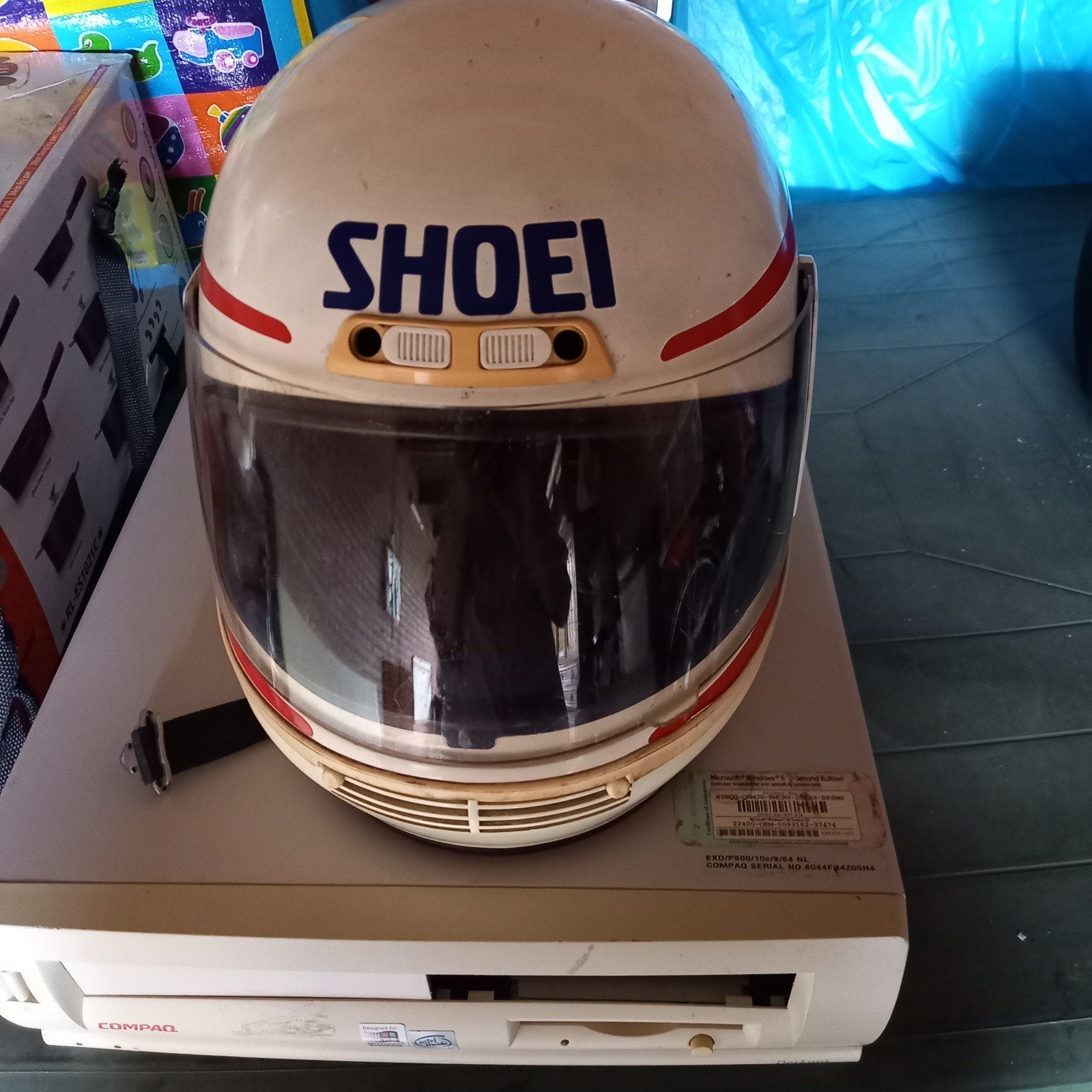 Oude Shoei motorhelm - Vintage integraalhelm, Motoren, Kleding | Motorhelmen, Ophalen, Tweedehands, Integraalhelm, Shoei