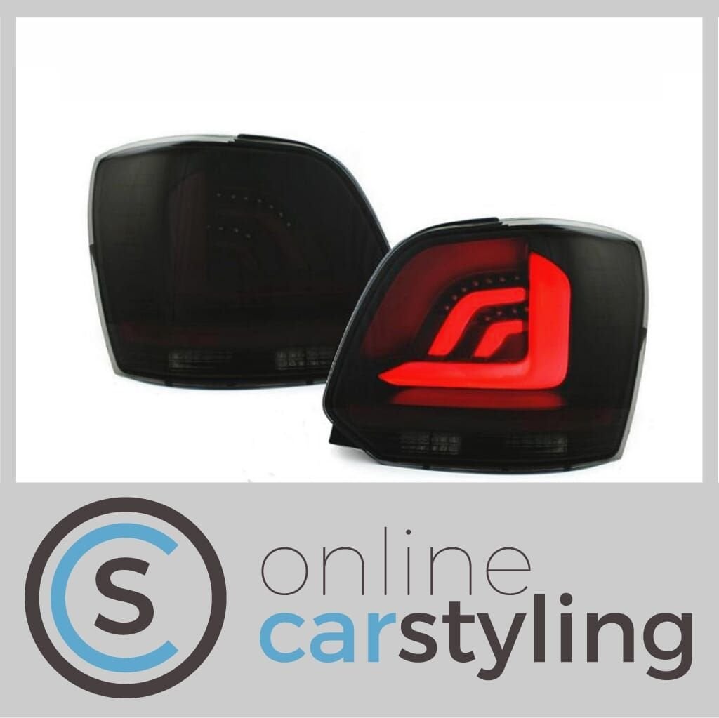 LED Achterlichten VW Polo 6R Lightbar Design Zwart, -, Volkswagen, -, Nieuw