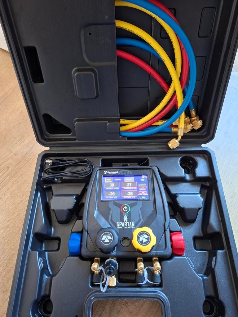 Mastercool Digitale Manifold Reduceerventiel 4-weg Bluetooth, Ophalen of Verzenden