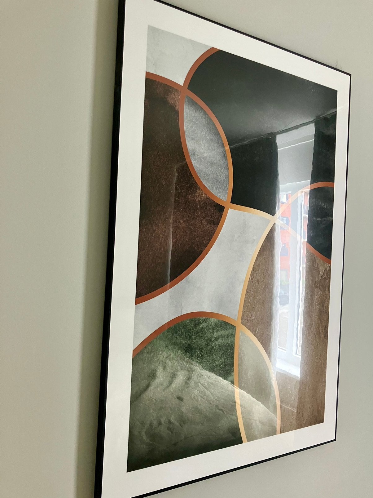 Abstract picture with frame, Ophalen of Verzenden, Zo goed als nieuw, Glasplaat