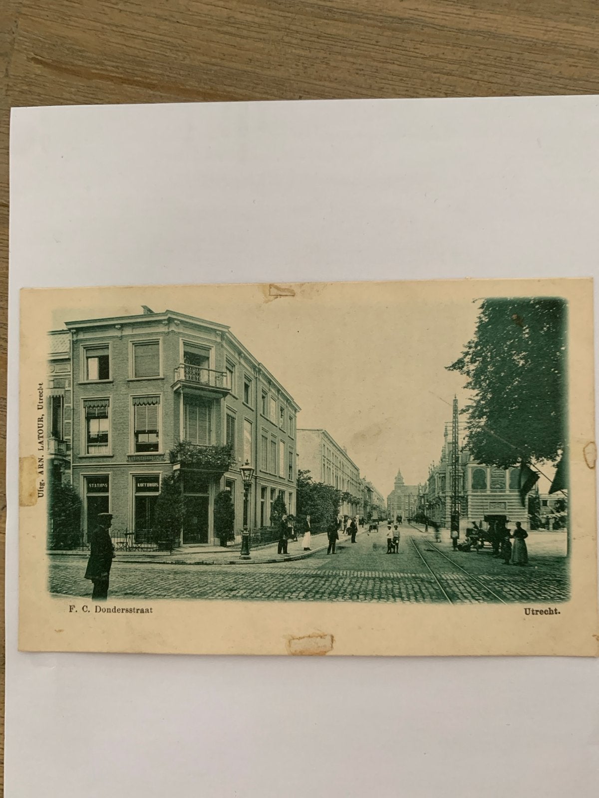 Oude briefkaart F.C. Donderstraat Utrecht, Ophalen of Verzenden, Voor 1920, Gelopen, Utrecht
