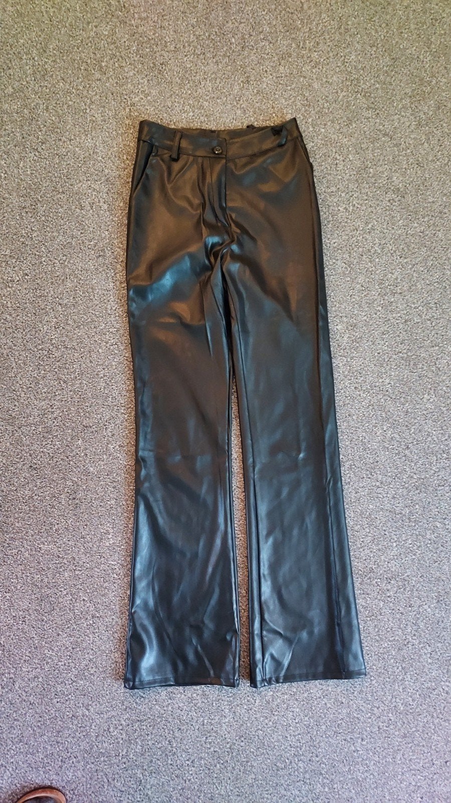 Zwarte leren broek van Lvcilia, maat S, Zwart, Lvcilia, Ophalen of Verzenden, Zo goed als nieuw