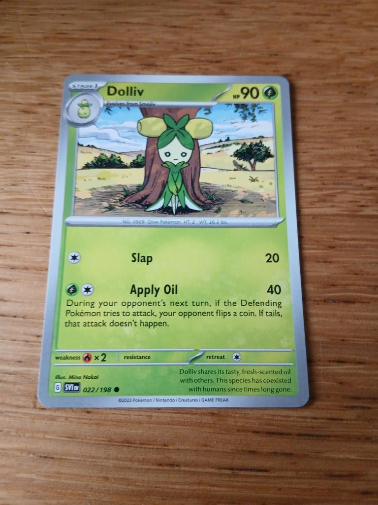 Pokémon Kaart Dolliv 022/198 SV1D - Nieuwstaat, Ophalen of Verzenden, Zo goed als nieuw, Losse kaart