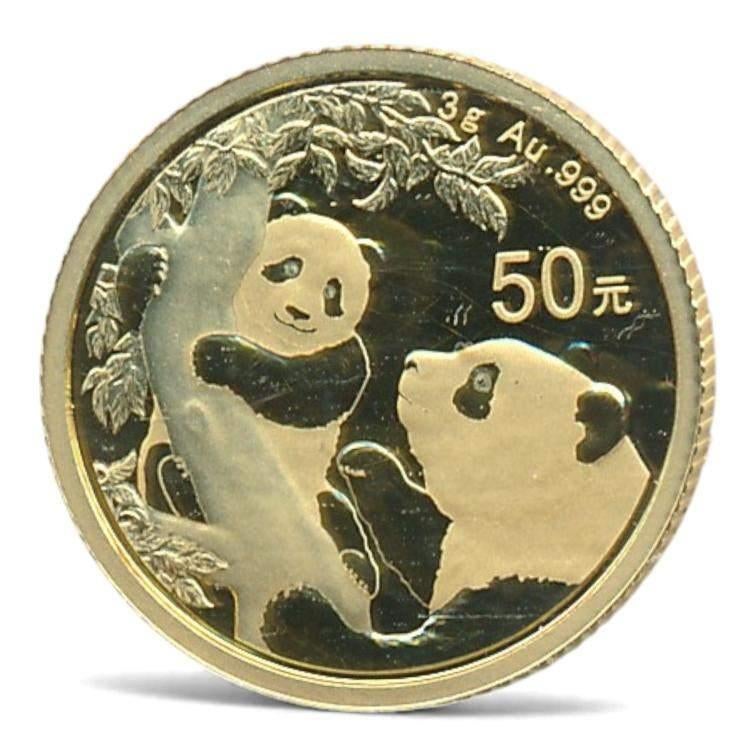 China gouden panda 3 gram 2021 – 50 yuan, Ophalen of Verzenden, Goud