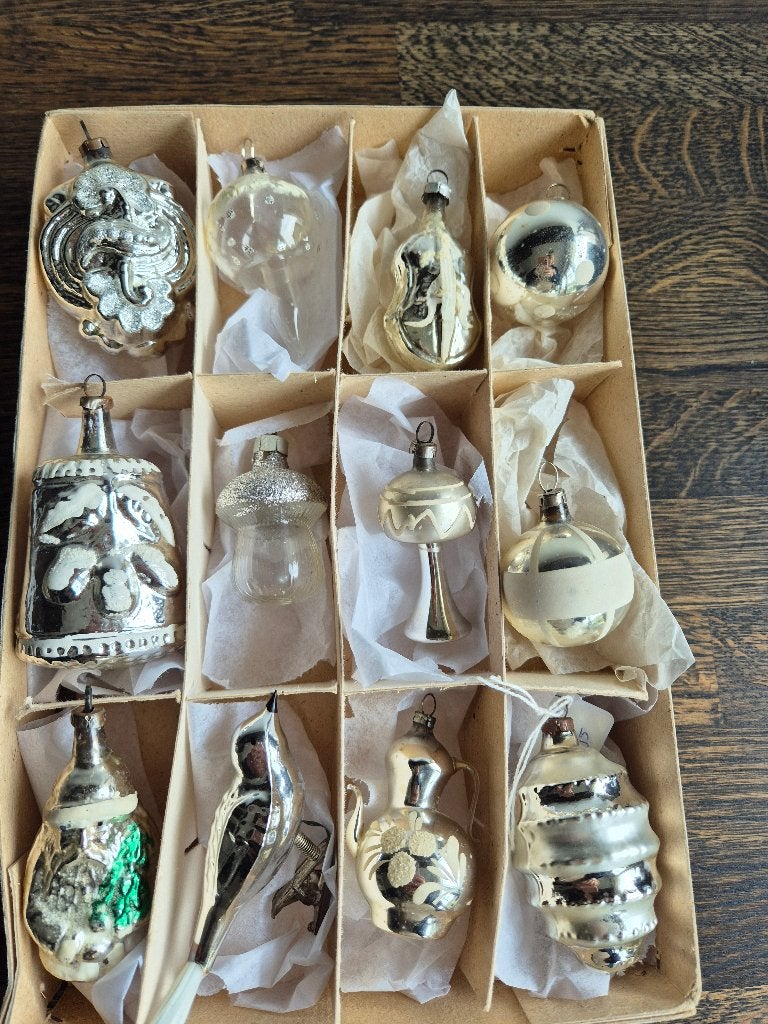 Vintage kerstballen, Diversen, Kerst, *, Gebruikt, *, Ophalen of Verzenden