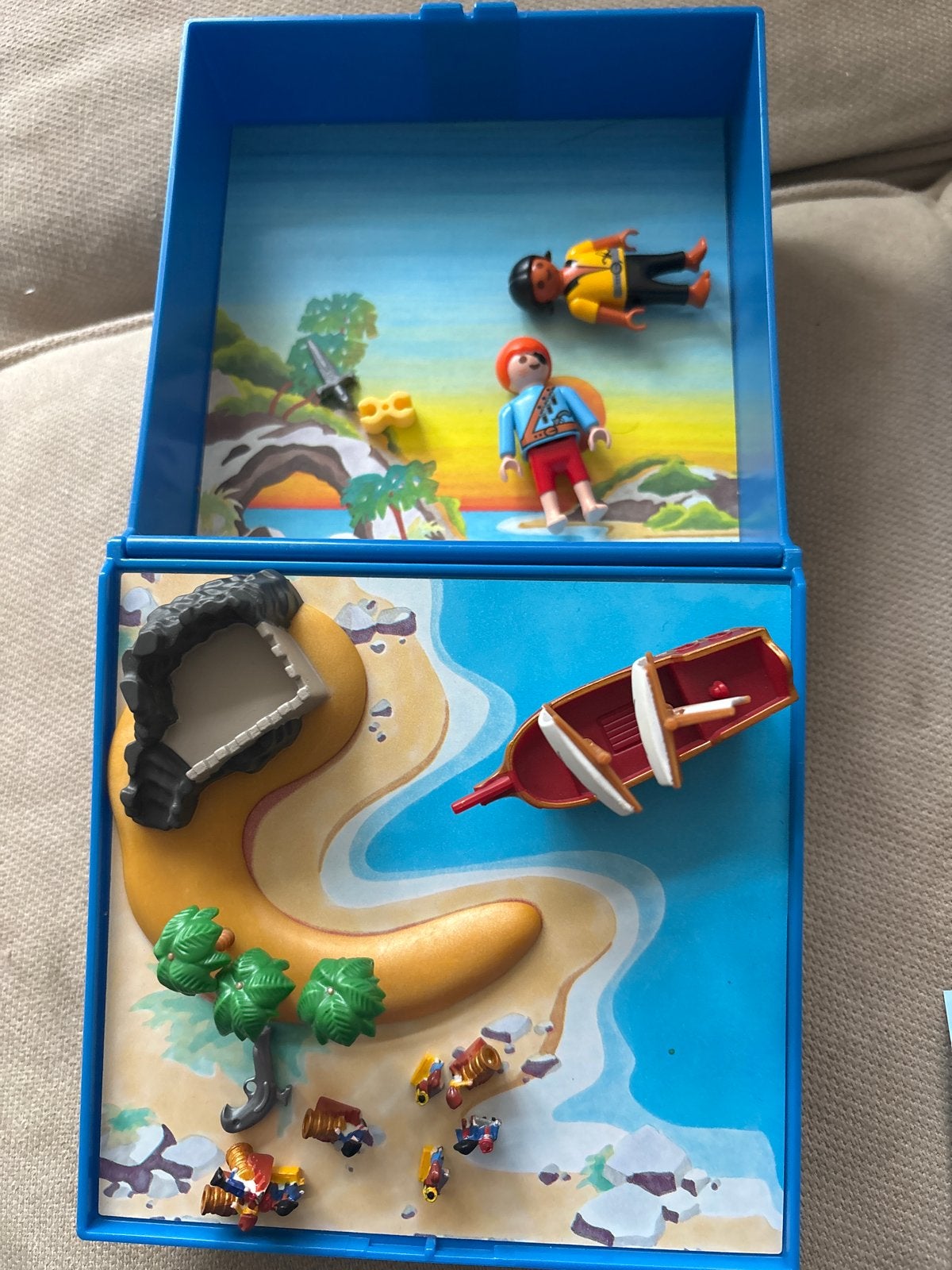 Playmobil Pirateneiland 4331 met figuren en boot, Kinderen en Baby's, Speelgoed | Playmobil, Pirates, Gebruikt, Complete set, Overige typen