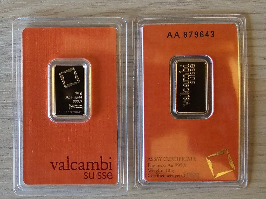 Valcambi 10 gram .999 goud in blister, Ophalen of Verzenden, Goud