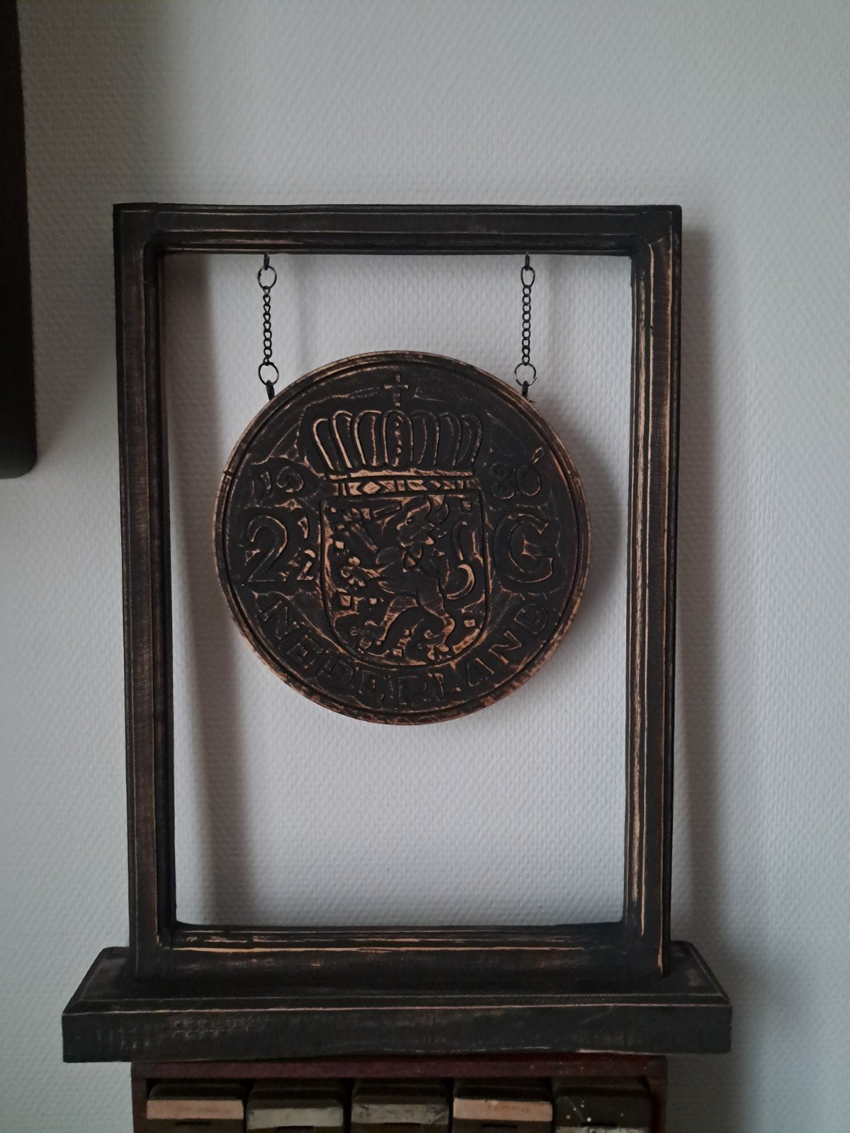 Stoere Houten Decoratie. Rijksdaalder, Huis en Inrichting, Woonaccessoires | Overige, Ophalen of Verzenden