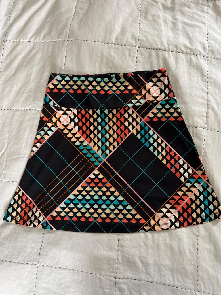 King Louie rok maat M met vrolijke print, Kleding | Dames, Rokken, Maat 38/40 (M), Zwart, Ophalen of Verzenden, Zo goed als nieuw