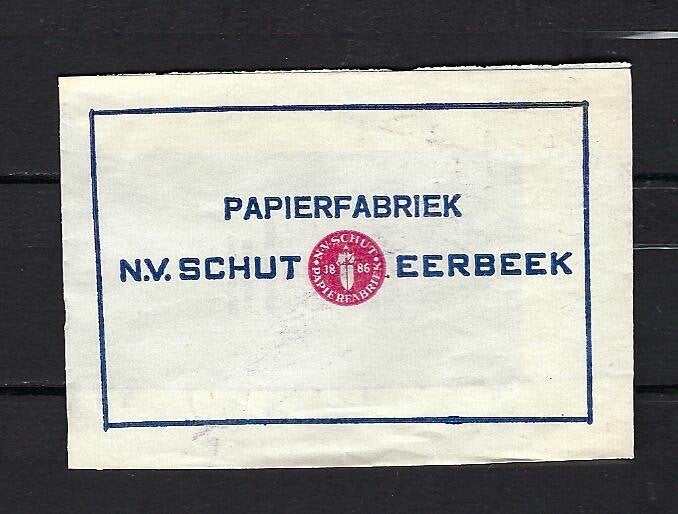 908 Eerbeek papierfabriek SCHUT, Ophalen of Verzenden, Nederland