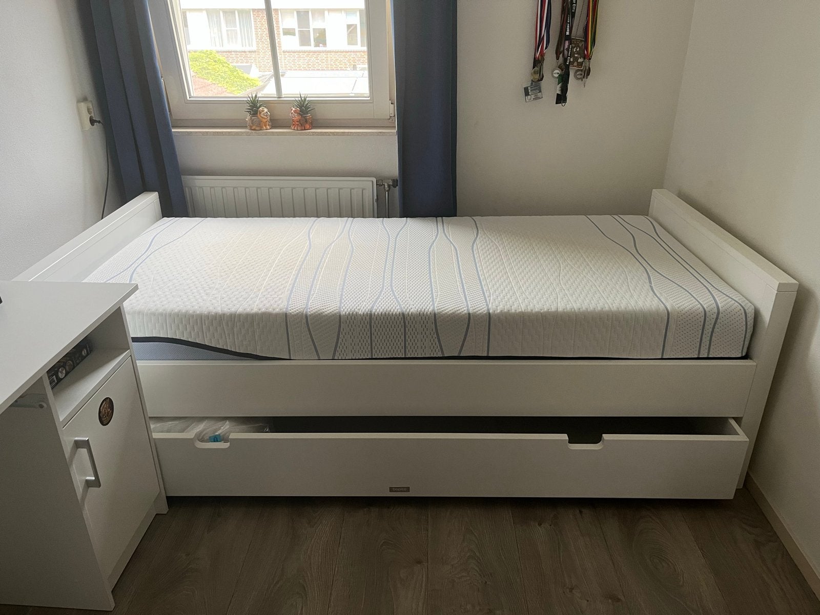 Bopita Jonne bed 90x200 met lade, Ophalen, Gebruikt, 90 cm, Eenpersoons