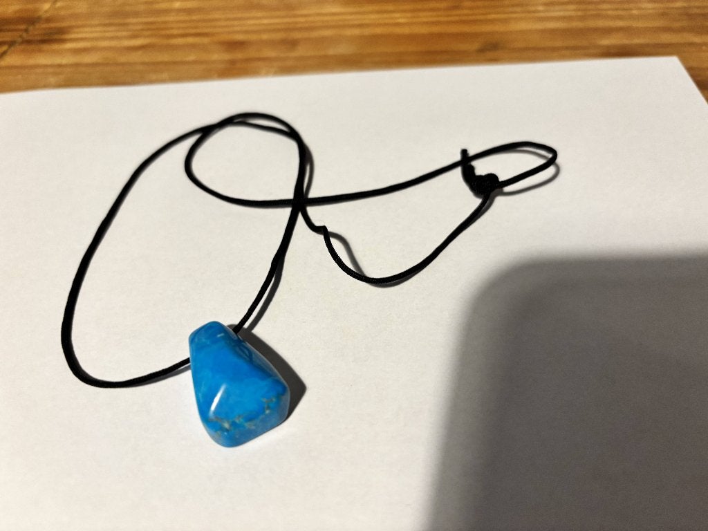 Ketting Turquoise?, Sieraden, Tassen en Uiterlijk, Kettingen, Ophalen of Verzenden, Gebruikt, Blauw, Steen of Mineraal