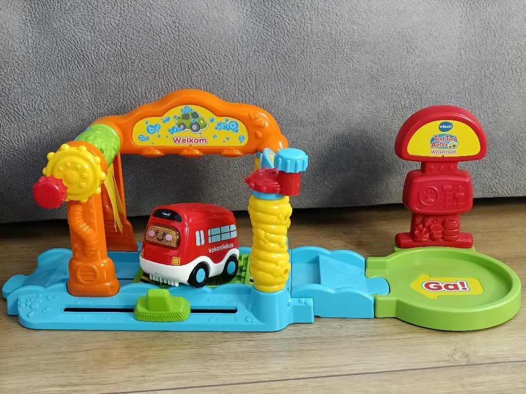 VTech Toet Toet Wasstraat met Vakantiebus ZGAN, Ophalen of Verzenden, Zo goed als nieuw, 2 tot 4 jaar
