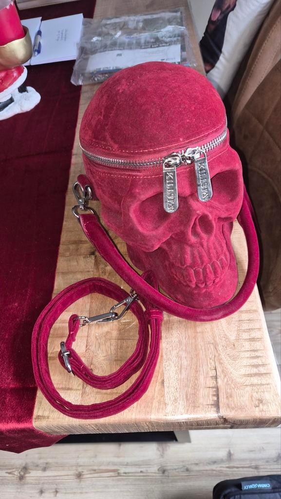 Killstar skull tas, Ophalen of Verzenden, Zo goed als nieuw, Rood, Handtas