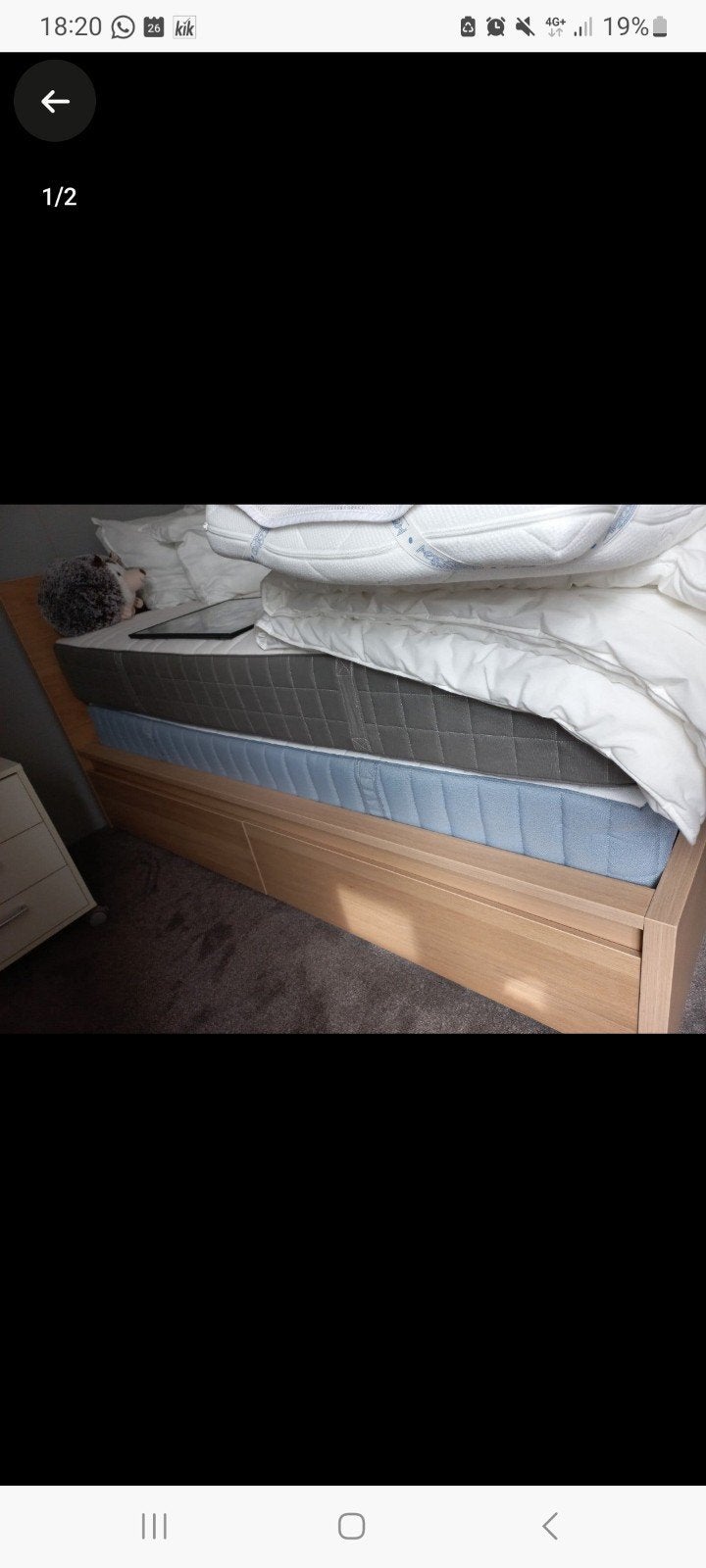 Gratis matras 160x200, Huis en Inrichting, Slaapkamer | Matrassen en Bedbodems, Ophalen, Gebruikt, Tweepersoons, Matras