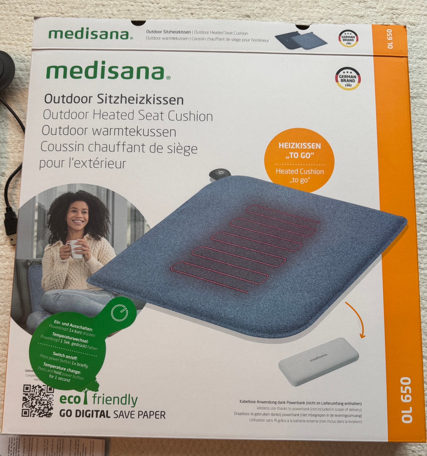Warmtekussen op powerbank, Ophalen of Verzenden, Zo goed als nieuw