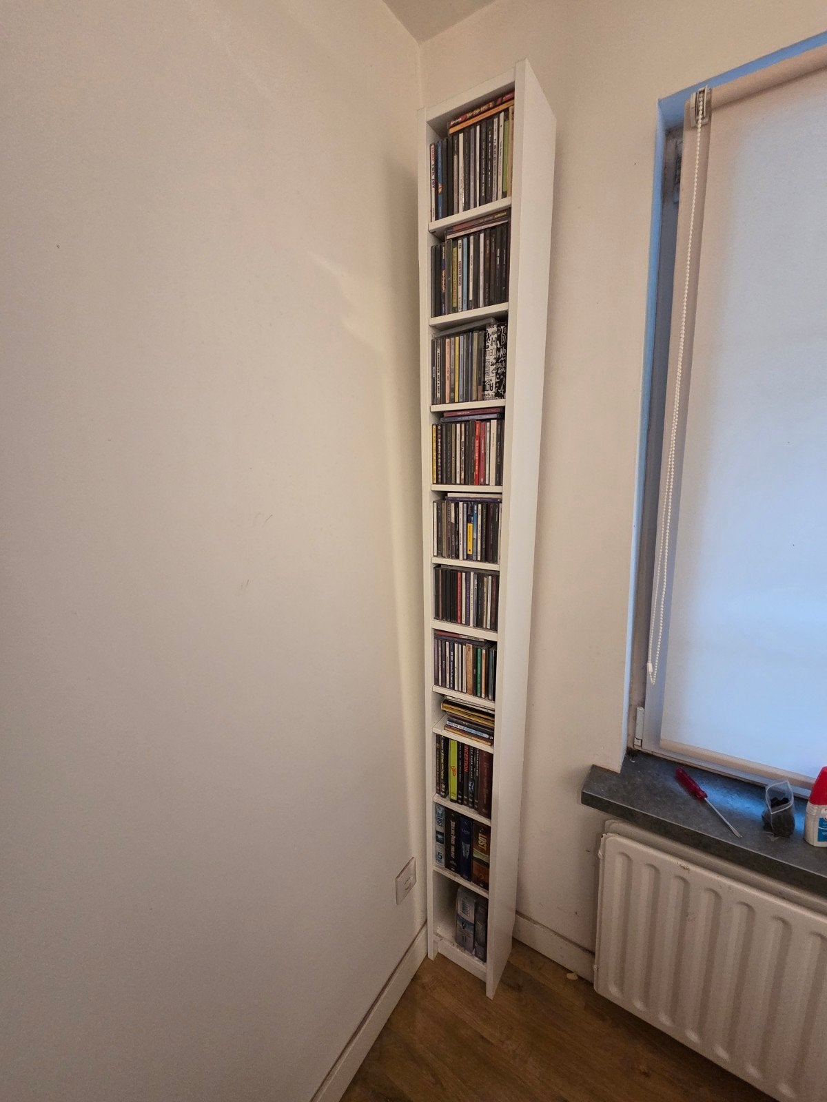 Ikea CD kast Billy / Gnedby wit met ecru achterkant, Ophalen, Gebruikt, 150 discs of meer, Hout