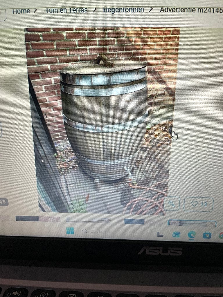 regenton van houd GEZOCHT, 150 liter of meer, Ophalen, Gebruikt, Hout