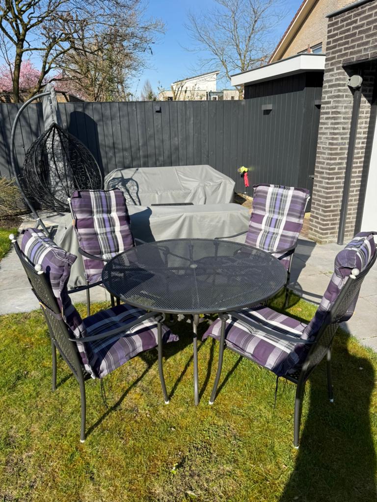 Royal Garden tuinset + opbergbox voor kussens, Ophalen, Gebruikt, Tuinset, Eettafel