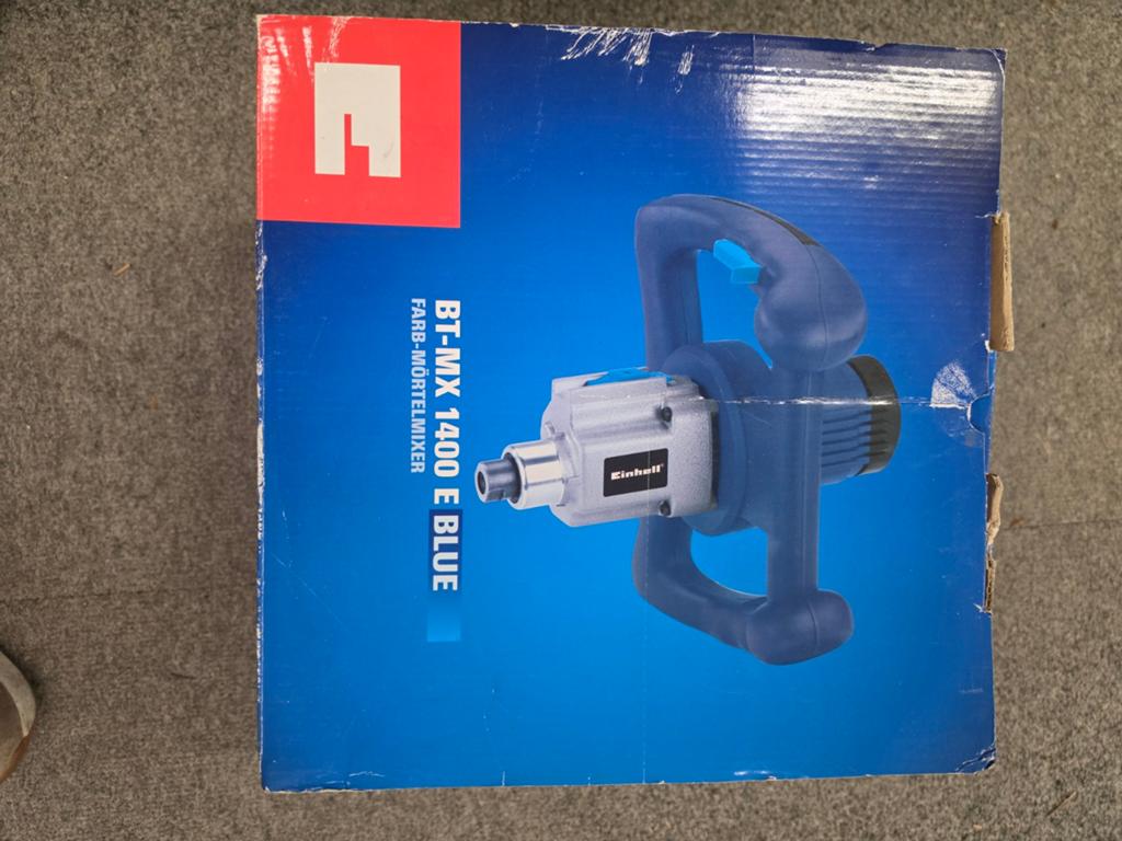 Einhell BT-MX 1400 E Blue verfmenger/mortelmixer, Ophalen of Verzenden, Nieuw
